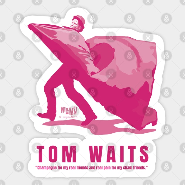 Tom Waits Sticker by mayerARTS